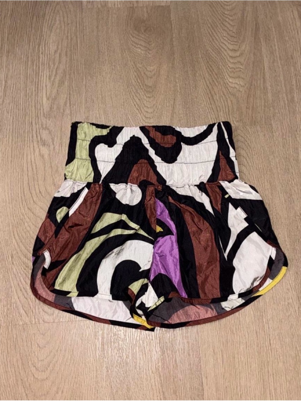 Free People Movement the Way Home Abstract Print High-Waist shorts